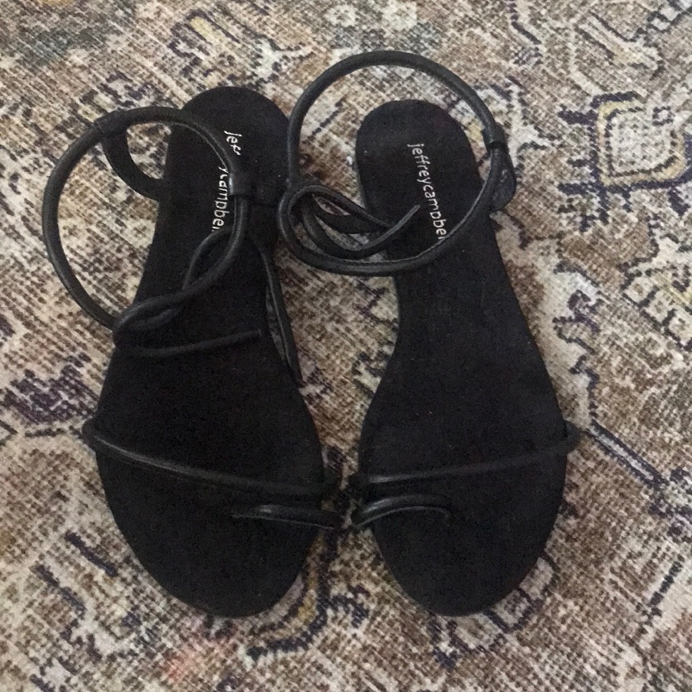 Jeffrey Campbell black sandals